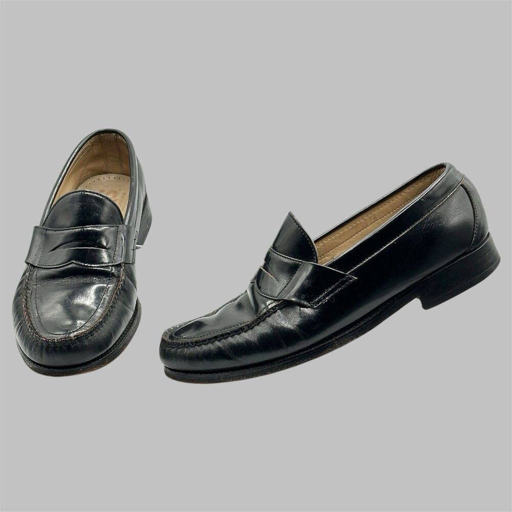 SAS Men's Black Penny 40 Slip On Loafer Size 9 W Leather Handsewn Moccasin